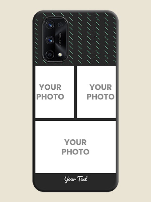 Custom Cross Dotted Pattern with 2 Image Holder  on Personalised Space Black Soft Matte Cases - Realme X7 Pro - alternate view