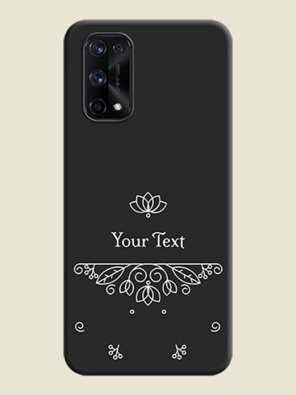 Custom Lotus Garden Custom Text On Space Black Personalized Soft Matte Phone Covers -Realme X7 Pro - alternate view