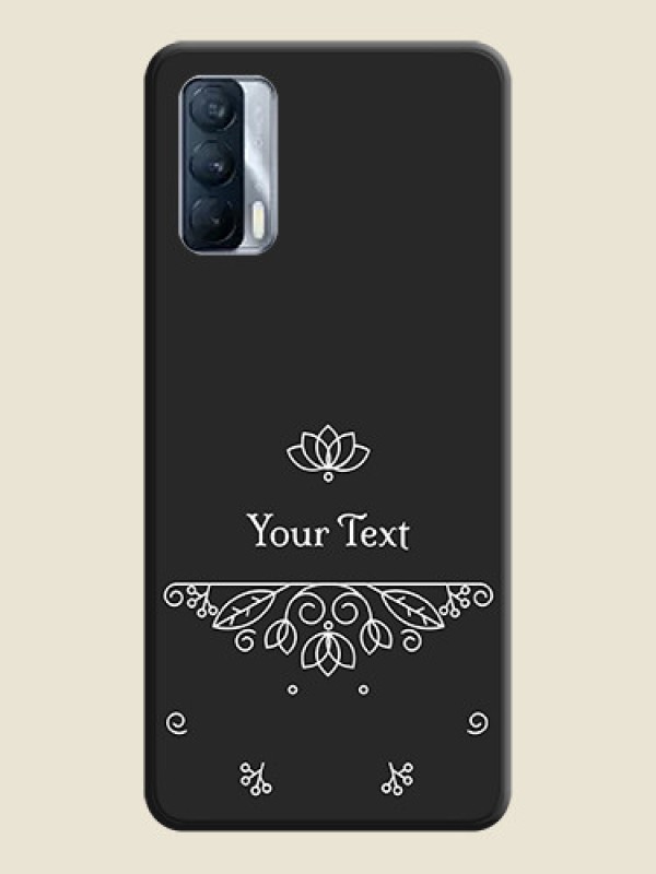 Custom Lotus Garden Custom Text On Space Black Personalized Soft Matte Phone Covers -Realme X7 - alternate view