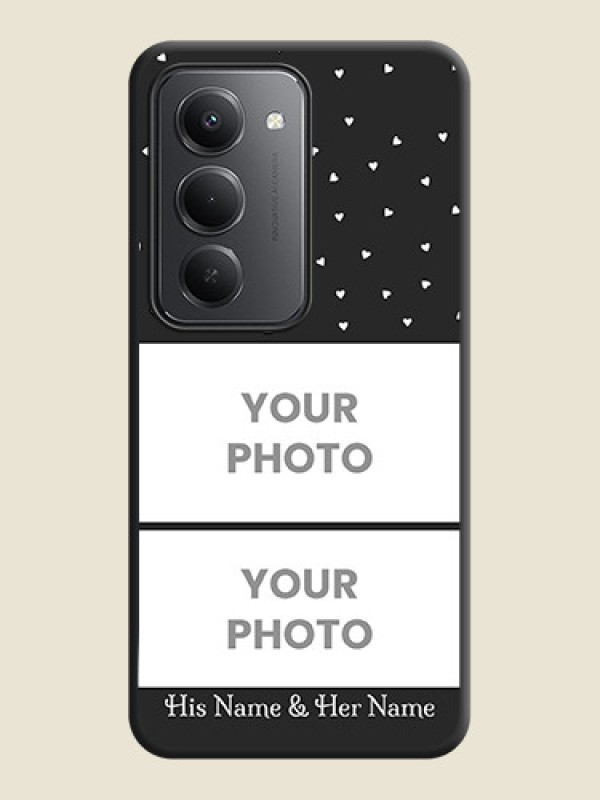 Custom Miniature Love Symbols with Name On Space Black Custom Soft Matte Mobile Back Cover - Redmi 15 5G - alternate view