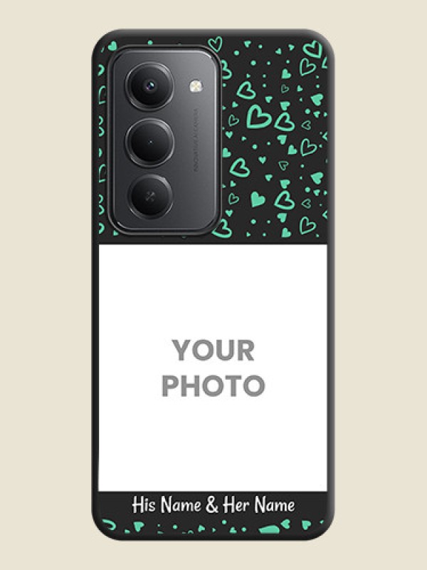 Custom Sea Green Indefinite Love Pattern on Photo On Space Black Custom Soft Matte Mobile Back Cover - Redmi 15 5G - alternate view