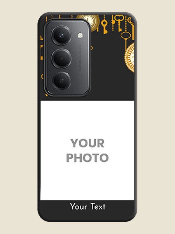 Custom Decorative Design with Text On Space Black Custom Soft Matte Mobile Back Cover - Redmi 15 5G - alternate view