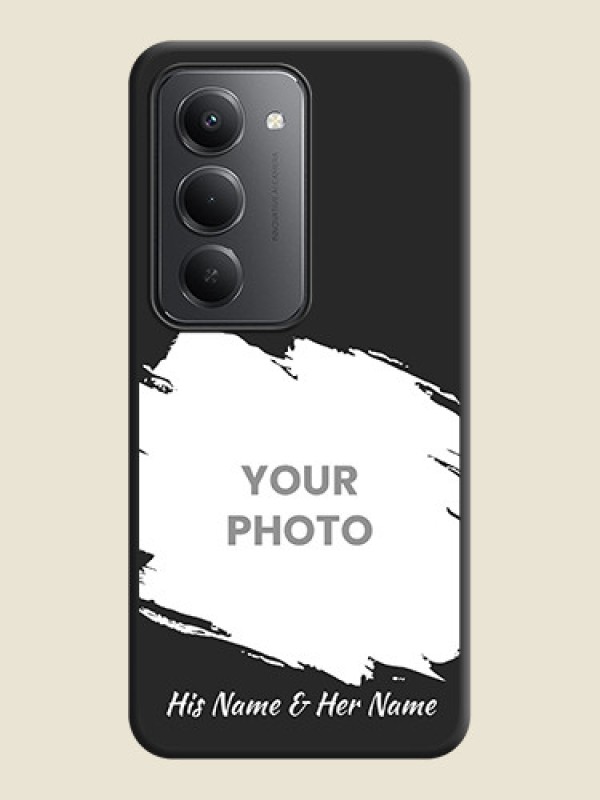Custom Grunge Brush Strokes on Photo On Space Black Custom Soft Matte Mobile Back Cover - Redmi 15 5G - alternate view