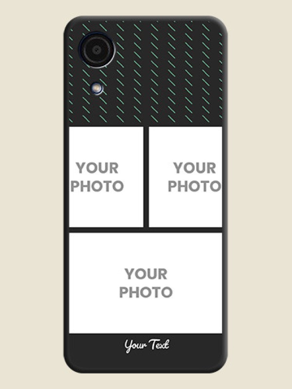 Custom Cross Dotted Pattern with 2 Image Holder on Personalised Space Black Soft Matte Cases - Galaxy A03 Core - alternate view