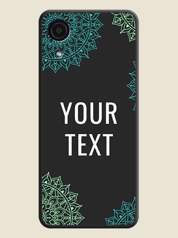 Custom Your Name with Floral Design on Space Black Custom Soft Matte Back Cover - Galaxy A03 Core - alternate view