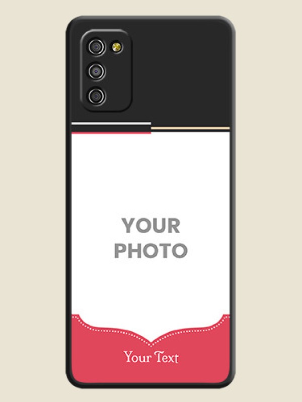 Custom Classic Plain Design with Name on Photo on Space Black Soft Matte Phone Cover - Galaxy A03s - alternate view