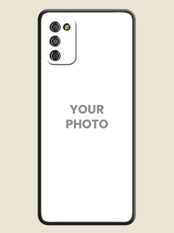 Custom Full Single Pic Upload On Space Black Personalized Soft Matte Phone Covers -Samsung Galaxy A03S - alternate view