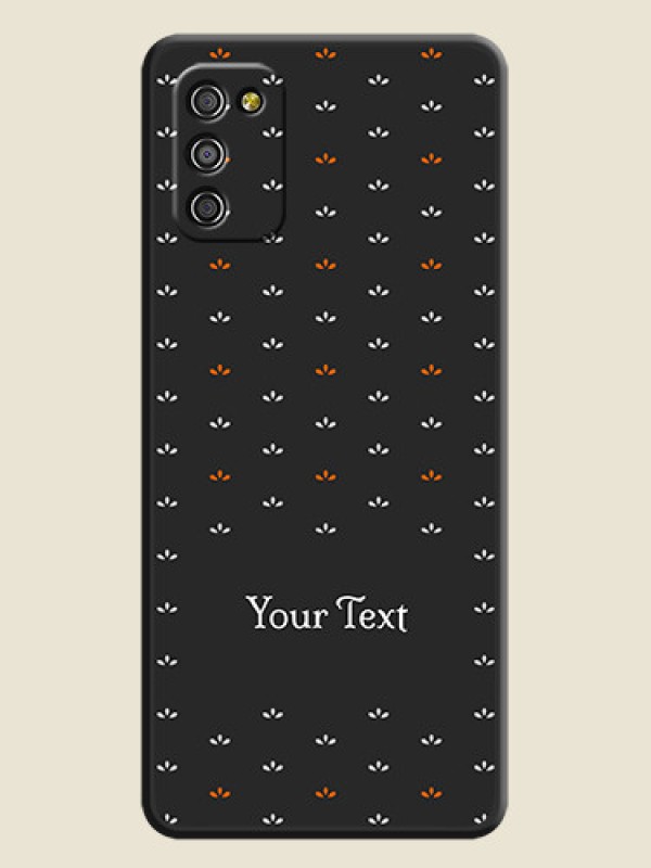 Custom Simple Pattern With Custom Text On Space Black Personalized Soft Matte Phone Covers -Samsung Galaxy A03S - alternate view