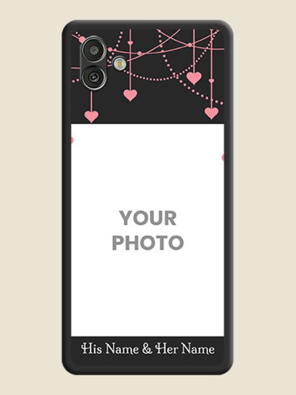 Custom Pink Love Hangings with Text on Space Black Custom Soft Matte Back Cover - Samsung Galaxy A04 - alternate view