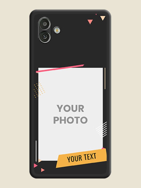 Custom Photo Frame with Triangle Small Dots on Photo on Space Black Soft Matte Back Cover - Samsung Galaxy A04 - alternate view