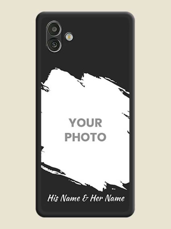 Custom Grunge Brush Strokes on Photo on Space Black Soft Matte Back Cover - Samsung Galaxy A04 - alternate view
