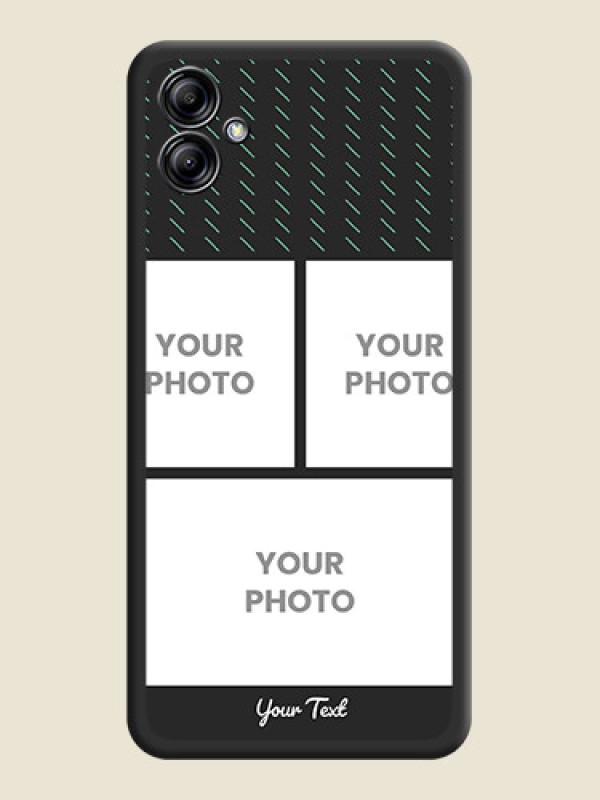 Custom Cross Dotted Pattern with 2 Image Holder  on Personalised Space Black Soft Matte Cases - Samsung Galaxy A04e - alternate view