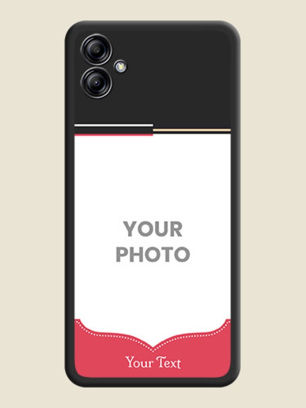 Custom Classic Plain Design with Name on Photo on Space Black Soft Matte Phone Cover - Samsung Galaxy A04e - alternate view