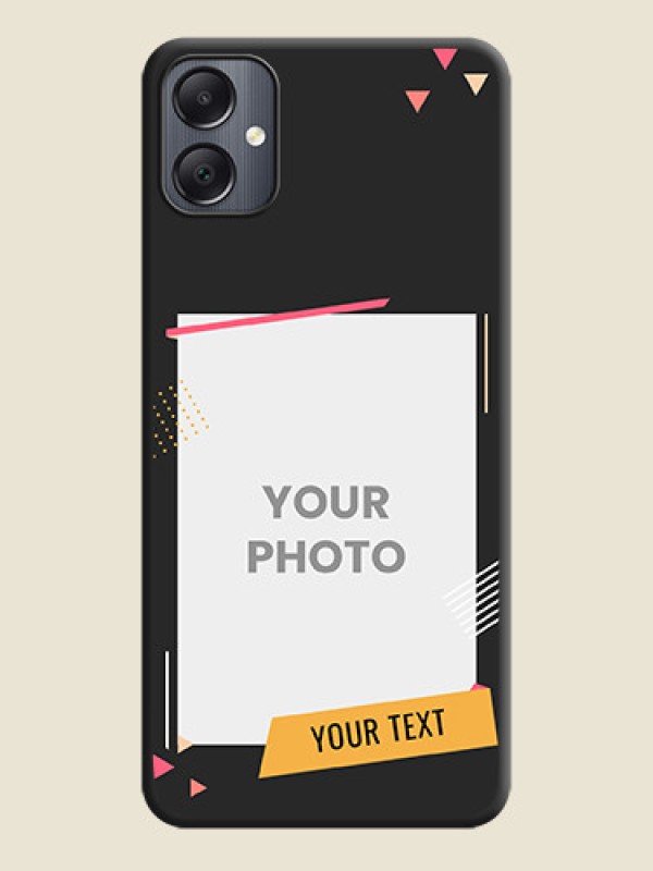 Custom Photo Frame with Triangle Small Dots on Photo On Space Black Custom Soft Matte Mobile Back Cover - Galaxy A05 - alternate view