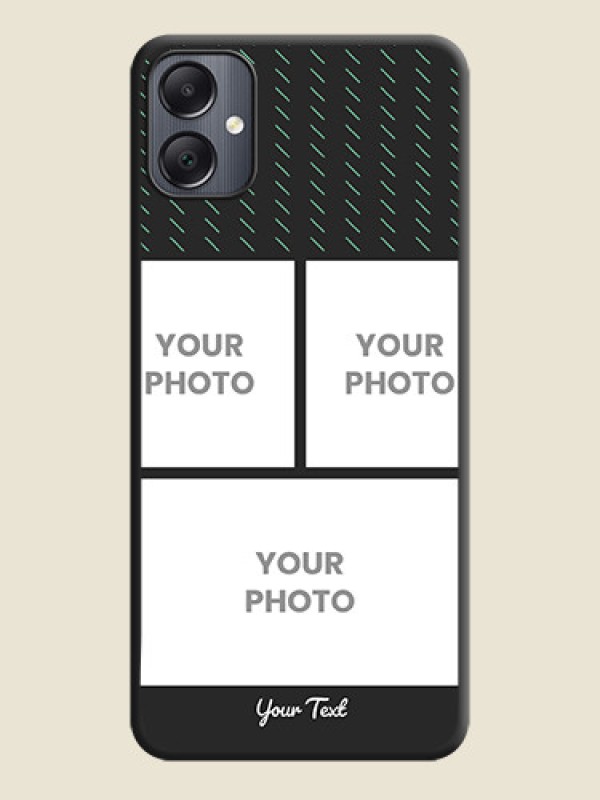 Custom Cross Dotted Pattern with 2 Image Holder On Space Black Custom Soft Matte Mobile Back Cover - Galaxy A05 - alternate view