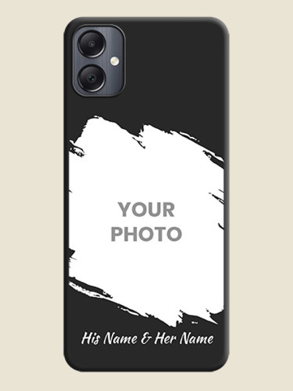 Custom Grunge Brush Strokes on Photo  On Space Black Custom Soft Matte Mobile Back Cover - Galaxy A05 - alternate view
