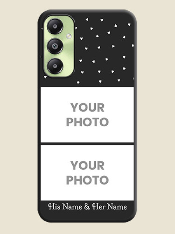 Custom Miniature Love Symbols with Name On Space Black Custom Soft Matte Mobile Back Cover - Galaxy A05s - alternate view