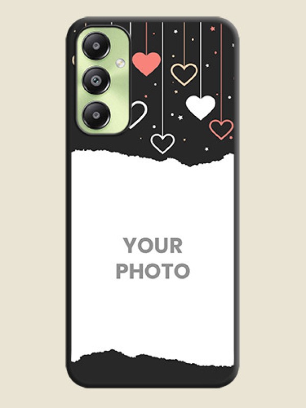 Custom Love Hangings with Splash Wave Picture On Space Black Custom Soft Matte Mobile Back Cover - Galaxy A05s - alternate view