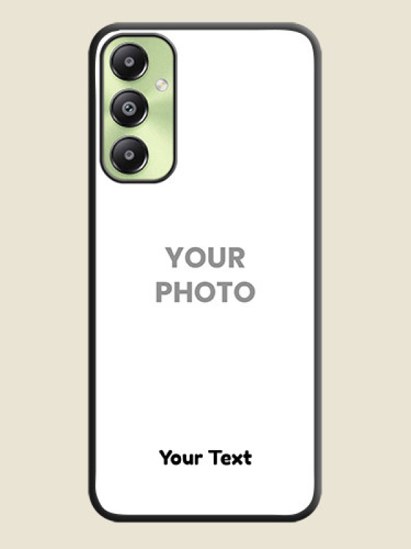 Custom Full Single Pic Upload With Text On Space Black Custom Soft Matte Mobile Back Cover - Galaxy A05s - alternate view