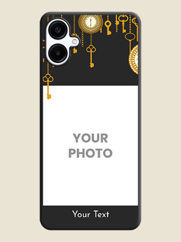 Custom Decorative Design with Text On Space Black Custom Soft Matte Mobile Back Cover - Galaxy A06 - alternate view