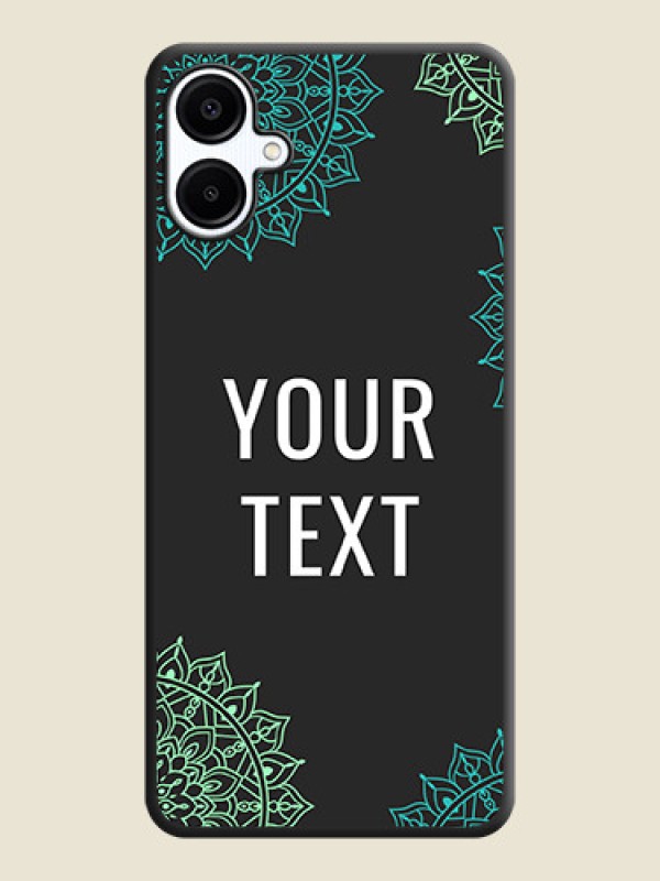 Custom Your Name with Floral Design On Space Black Custom Soft Matte Mobile Back Cover - Galaxy A06 - alternate view