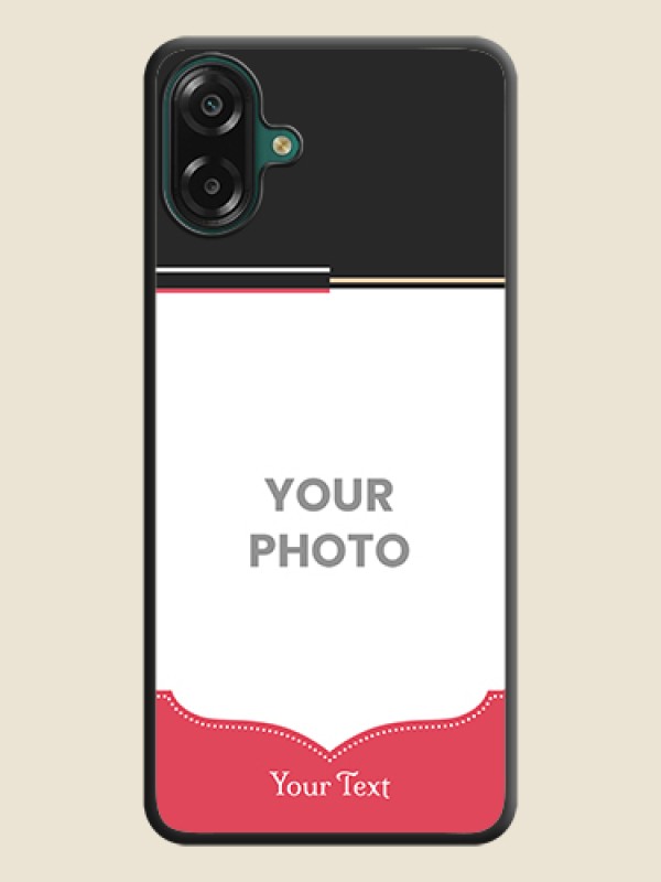 Custom Classic Plain Design with Name On Space Black Custom Soft Matte Mobile Back Cover - Samsung Galaxy A07 - alternate view