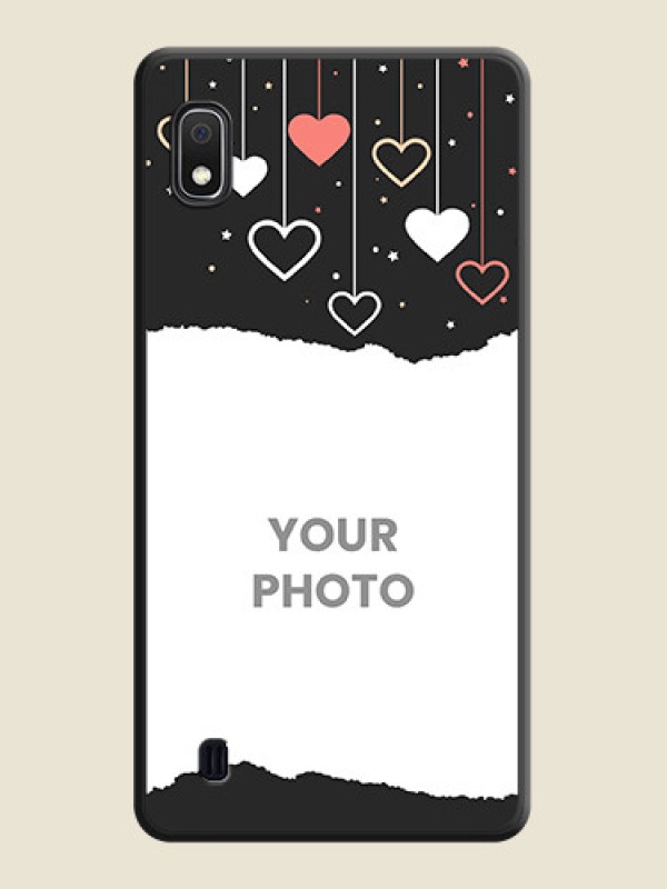 Custom Love Hangings with Splash Wave Picture on Space Black Custom Soft Matte Phone Back Cover - Galaxy A10 - alternate view
