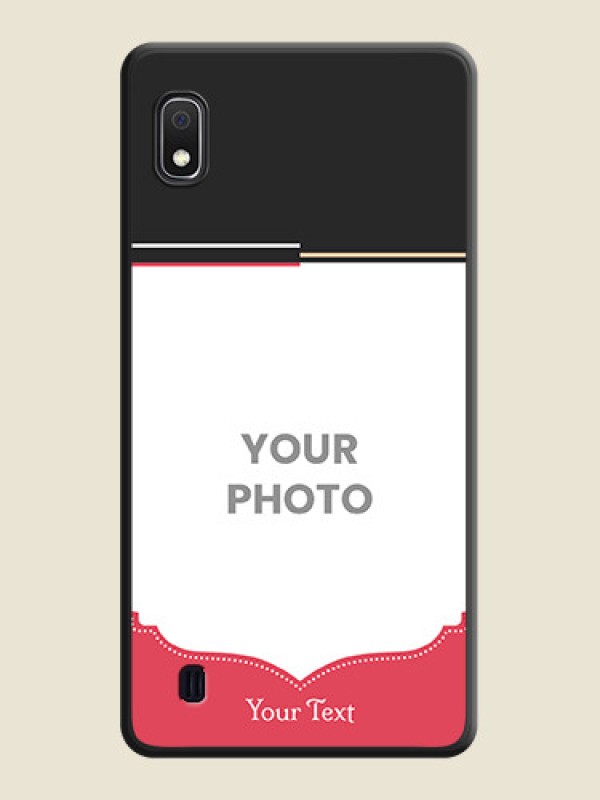 Custom Classic Plain Design with Name on Photo on Space Black Soft Matte Phone Cover - Galaxy A10 - alternate view