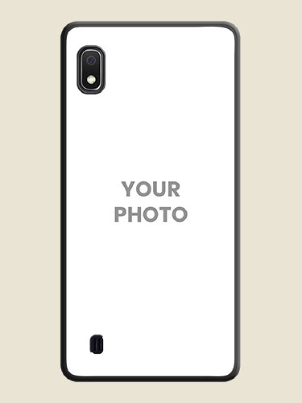 Custom Full Single Pic Upload On Space Black Personalized Soft Matte Phone Covers -Samsung Galaxy A10 - alternate view
