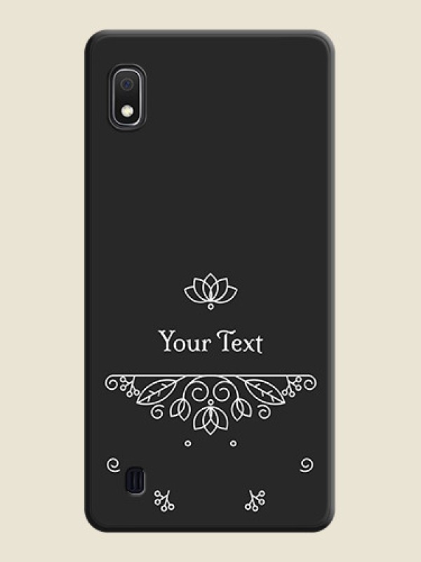 Custom Lotus Garden Custom Text On Space Black Personalized Soft Matte Phone Covers -Samsung Galaxy A10 - alternate view