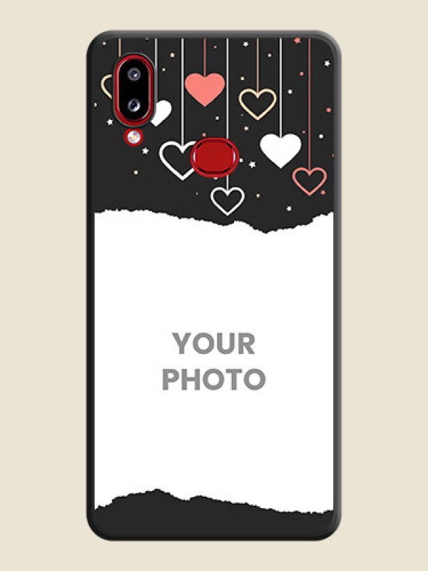Custom Love Hangings with Splash Wave Picture on Space Black Custom Soft Matte Phone Back Cover - Galaxy A10s - alternate view