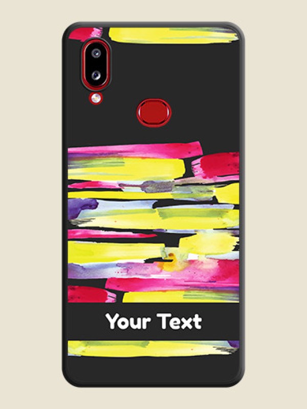 Custom Brush Coloured on Space Black Personalized Soft Matte Phone Covers - Galaxy A10s - alternate view