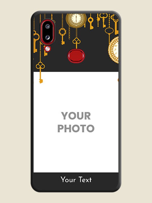 Custom Decorative Design with Text on Space Black Custom Soft Matte Back Cover - Galaxy A10s - alternate view