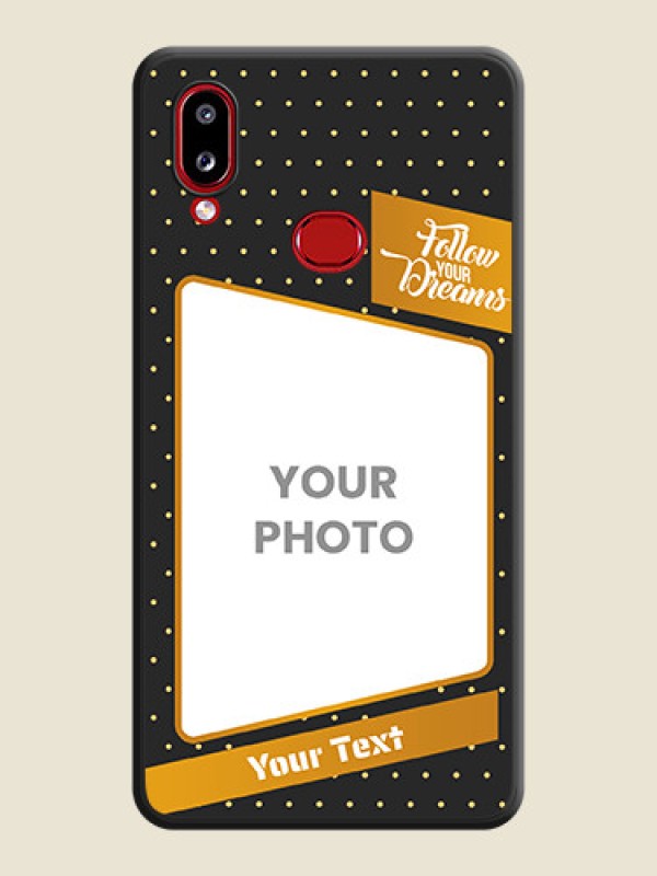 Custom Follow Your Dreams with White Dots on Space Black Custom Soft Matte Phone Cases - Galaxy A10s - alternate view