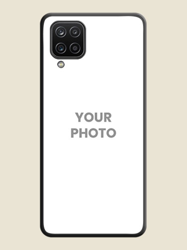 Custom Full Single Pic Upload On Space Black Personalized Soft Matte Phone Covers -Samsung Galaxy A12 - alternate view
