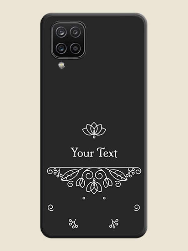 Custom Lotus Garden Custom Text On Space Black Personalized Soft Matte Phone Covers -Samsung Galaxy A12 - alternate view