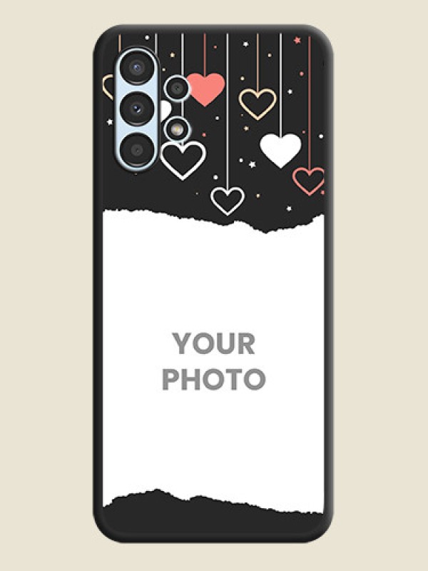 Custom Love Hangings with Splash Wave Picture on Space Black Custom Soft Matte Phone Back Cover - Galaxy A13 - alternate view