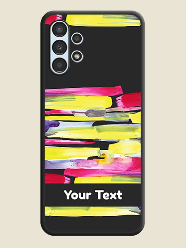 Custom Brush Coloured on Space Black Personalized Soft Matte Phone Covers - Galaxy A13 - alternate view