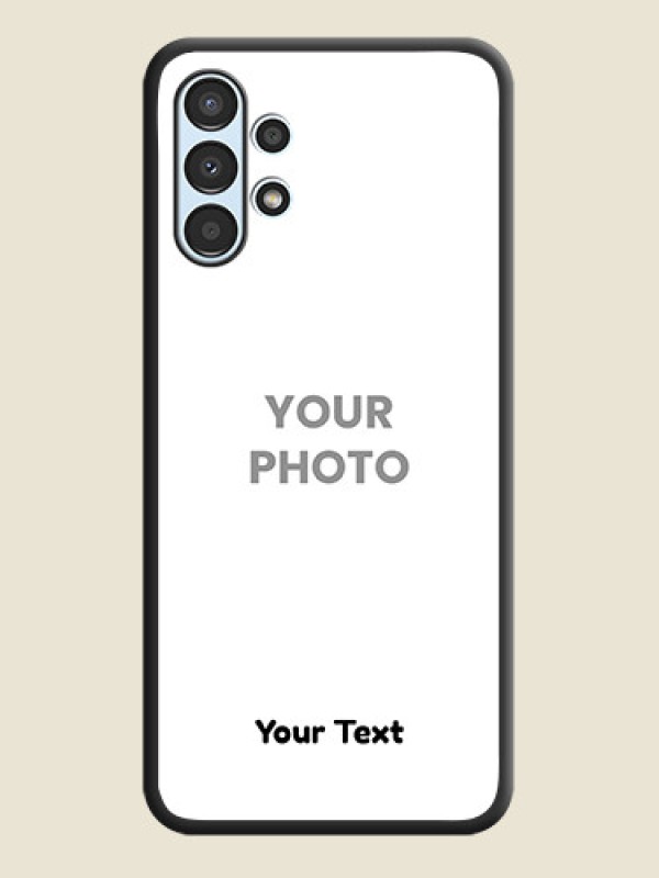 Custom Full Single Pic Upload With Text On Space Black Personalized Soft Matte Phone Covers -Samsung Galaxy A13 - alternate view