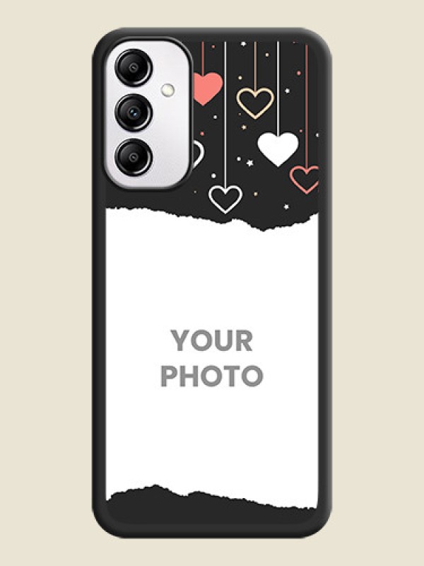 Custom Love Hangings with Splash Wave Picture on Space Black Custom Soft Matte Phone Back Cover -Galaxy A14 4G - alternate view