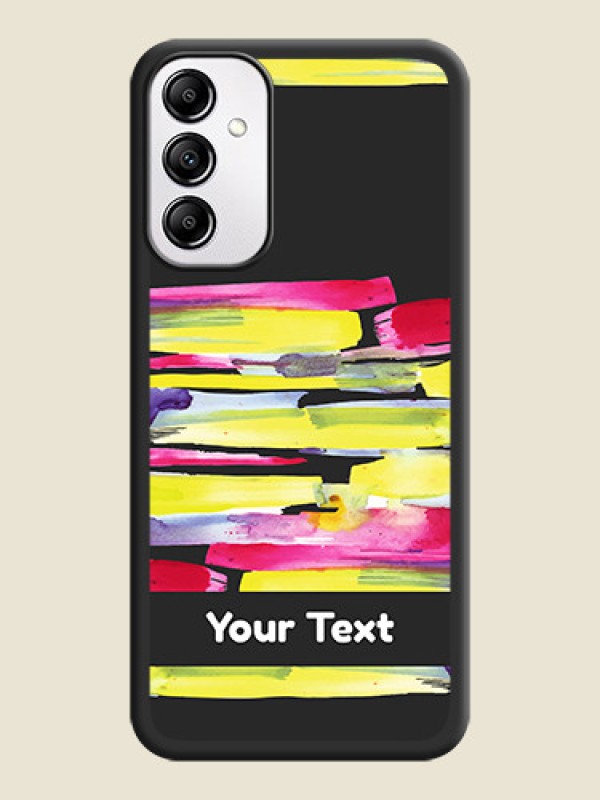 Custom Brush Coloured on Space Black Personalized Soft Matte Phone Covers -Galaxy A14 4G - alternate view