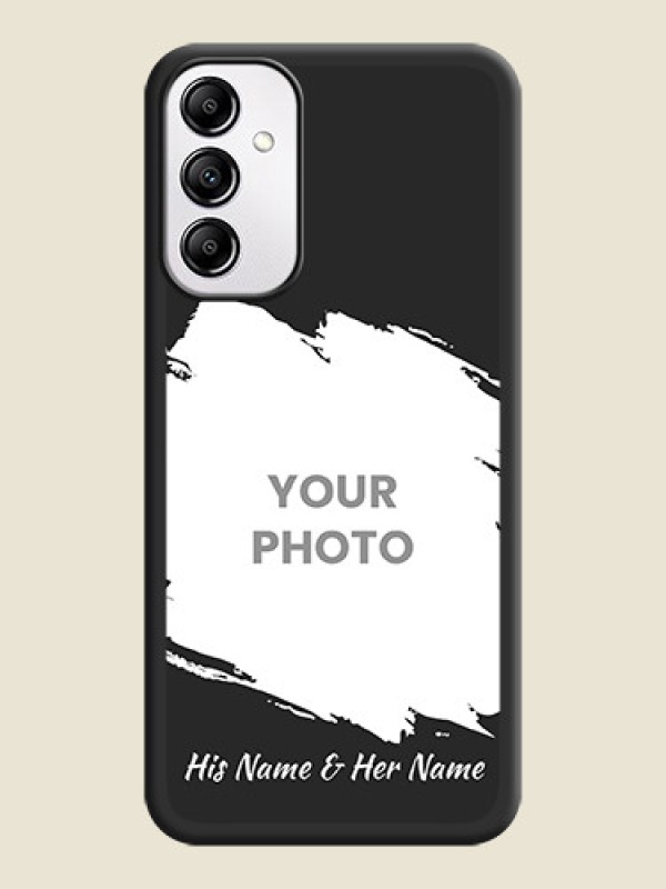 Custom Grunge Brush Strokes - Photo on Space Black Soft Matte Back Cover -Galaxy A14 4G - alternate view