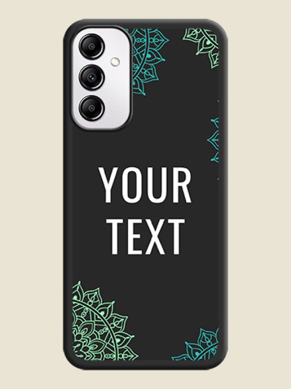 Custom Your Name with Floral Design on Space Black Custom Soft Matte Back Cover -Galaxy A14 4G - alternate view