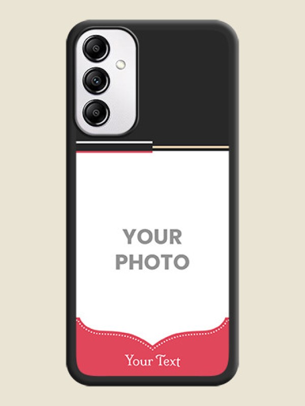 Custom Classic Plain Design with Name on Photo on Space Black Soft Matte Phone Cover - Samsung Galaxy A14 - alternate view