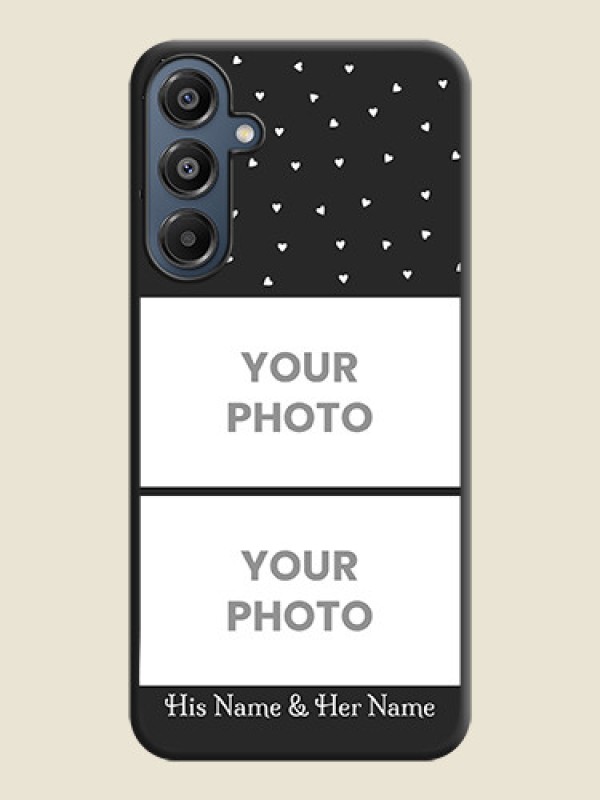 Custom Miniature Love Symbols with Name On Space Black Custom Soft Matte Mobile Back Cover - Galaxy A16 5G - alternate view