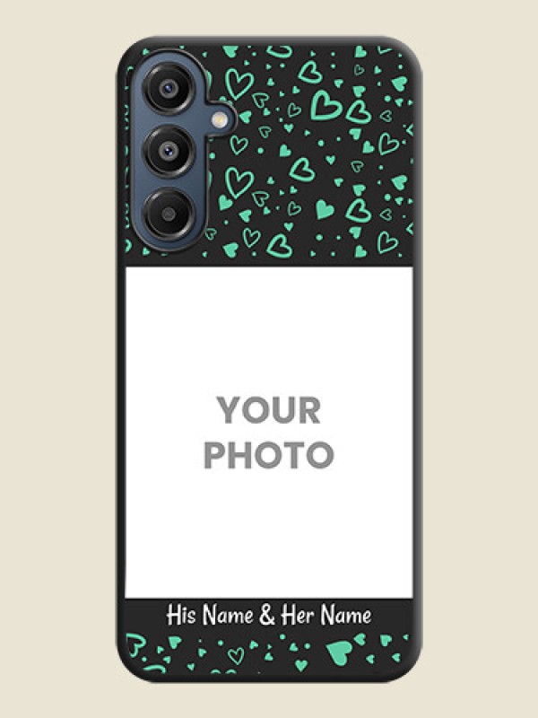 Custom Sea Green Indefinite Love Pattern on Photo On Space Black Custom Soft Matte Mobile Back Cover - Galaxy A16 5G - alternate view