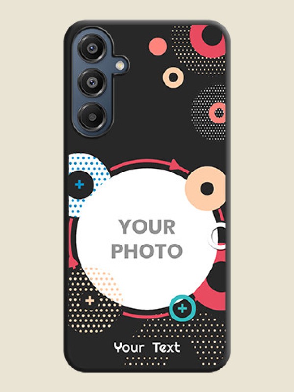 Custom Multicoloured Round Image On Space Black Custom Soft Matte Mobile Back Cover - Galaxy A16 5G - alternate view