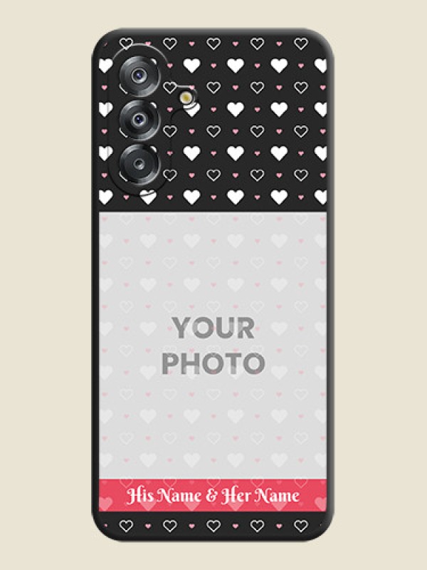 Custom White Color Love Symbols with Text Design on Photo On Space Black Custom Soft Matte Mobile Back Cover - Samsung Galaxy A17 5G - alternate view