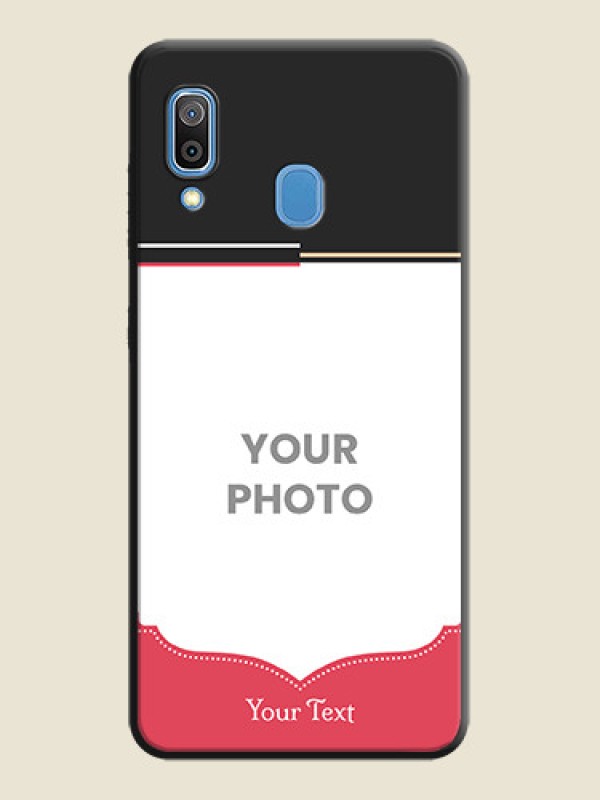Custom Classic Plain Design with Name - Photo on Space Black Soft Matte Phone Cover - Galaxy A20 - alternate view