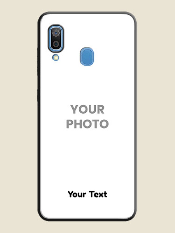 Custom Full Single Pic Upload With Text On Space Black Personalized Soft Matte Phone Covers -Samsung Galaxy A20 - alternate view